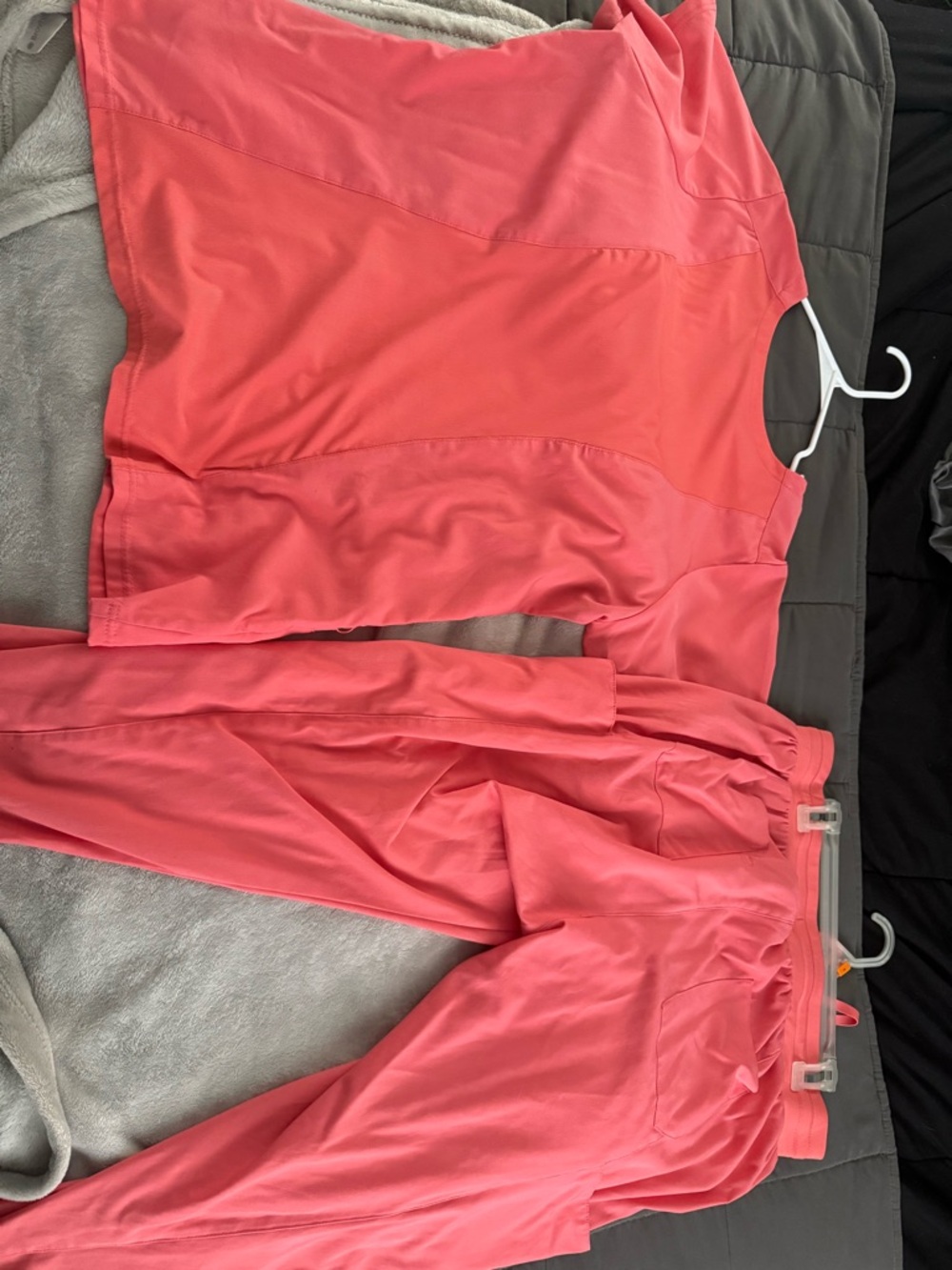 Coral Pink Two-Piece Scrub Set